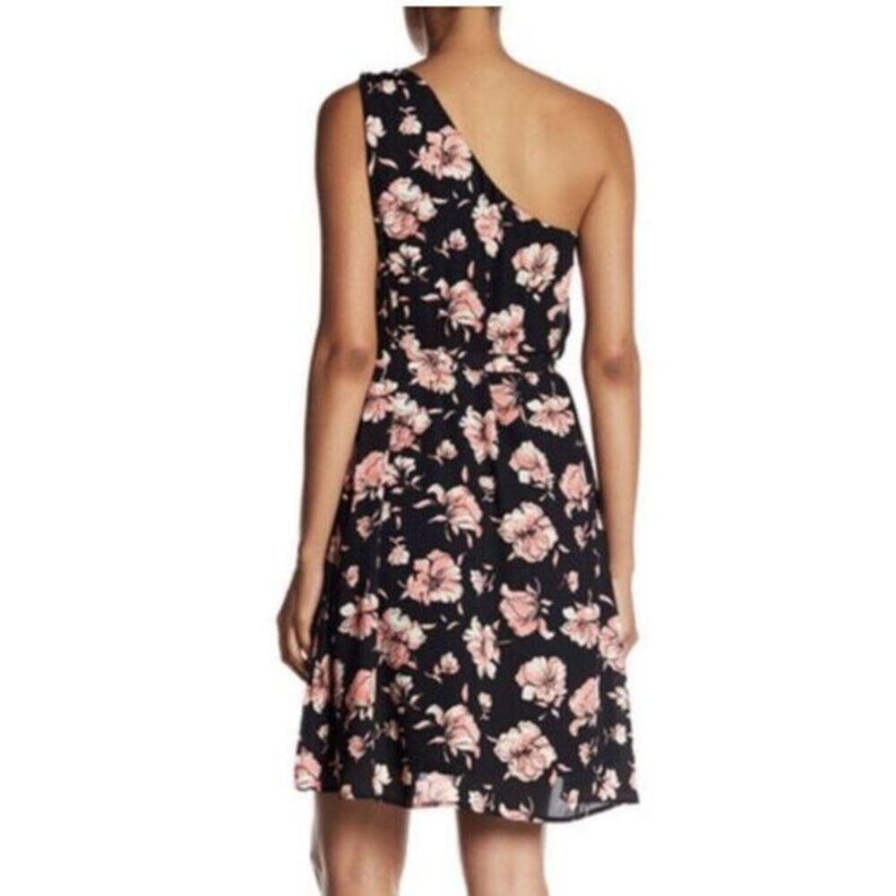 NWT $78 DR2 Daniel Rainn One Shoulder Floral Mini Dress Sz M - Picture 3 of 5